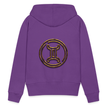 Load image into Gallery viewer, Gemini 3D Gold Women’s Premium Hoodie - purple 