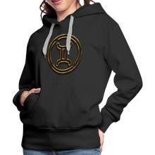 Load image into Gallery viewer, Gemini 3D Gold Women’s Premium Hoodie - black