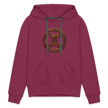 Load image into Gallery viewer, Gemini 3D Gold Women’s Premium Hoodie - burgundy