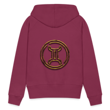 Load image into Gallery viewer, Gemini 3D Gold Women’s Premium Hoodie - burgundy