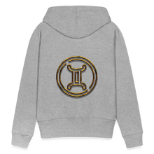 Load image into Gallery viewer, Gemini 3D Gold Women’s Premium Hoodie - heather grey