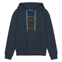 Load image into Gallery viewer, Gemini 3D Gold Women’s Premium Hoodie - navy