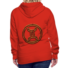 Load image into Gallery viewer, Gemini 3D Gold Women’s Premium Hoodie - red