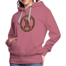 Load image into Gallery viewer, Gemini 3D Gold Women’s Premium Hoodie - mauve