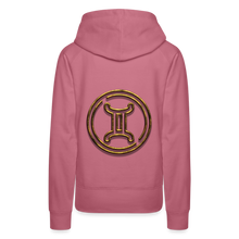 Load image into Gallery viewer, Gemini 3D Gold Women’s Premium Hoodie - mauve