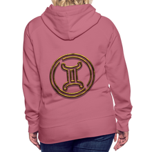 Load image into Gallery viewer, Gemini 3D Gold Women’s Premium Hoodie - mauve