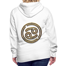 Load image into Gallery viewer, Cancer 3D Gold Women’s Premium Hoodie - white