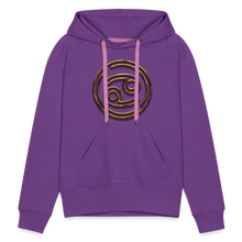 Load image into Gallery viewer, Cancer 3D Gold Women’s Premium Hoodie - purple 