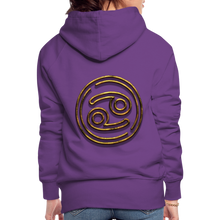 Load image into Gallery viewer, Cancer 3D Gold Women’s Premium Hoodie - purple 