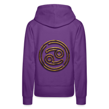 Load image into Gallery viewer, Cancer 3D Gold Women’s Premium Hoodie - purple 