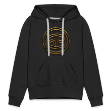 Load image into Gallery viewer, Cancer 3D Gold Women’s Premium Hoodie - black