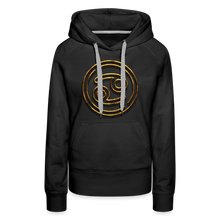 Load image into Gallery viewer, Cancer 3D Gold Women’s Premium Hoodie - black