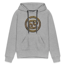 Load image into Gallery viewer, Cancer 3D Gold Women’s Premium Hoodie - heather grey