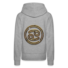 Load image into Gallery viewer, Cancer 3D Gold Women’s Premium Hoodie - heather grey