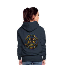 Load image into Gallery viewer, Cancer 3D Gold Women’s Premium Hoodie - navy