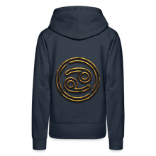 Load image into Gallery viewer, Cancer 3D Gold Women’s Premium Hoodie - navy