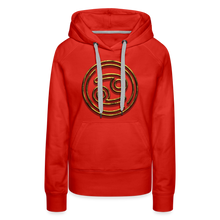 Load image into Gallery viewer, Cancer 3D Gold Women’s Premium Hoodie - red