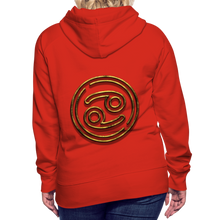 Load image into Gallery viewer, Cancer 3D Gold Women’s Premium Hoodie - red