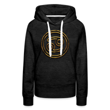 Load image into Gallery viewer, Cancer 3D Gold Women’s Premium Hoodie - charcoal grey