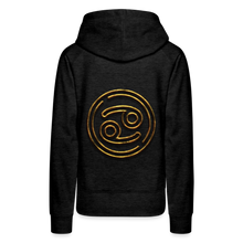 Load image into Gallery viewer, Cancer 3D Gold Women’s Premium Hoodie - charcoal grey