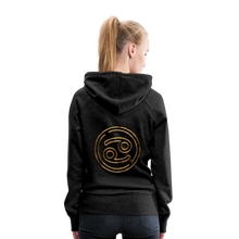 Load image into Gallery viewer, Cancer 3D Gold Women’s Premium Hoodie - charcoal grey