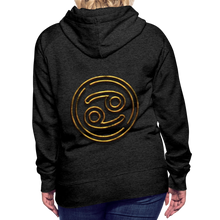Load image into Gallery viewer, Cancer 3D Gold Women’s Premium Hoodie - charcoal grey