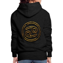 Load image into Gallery viewer, Cancer 3D Gold Women’s Premium Hoodie - charcoal grey
