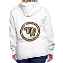 Load image into Gallery viewer, Virgo 3D Gold Women’s Premium Hoodie - white