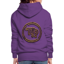 Load image into Gallery viewer, Virgo 3D Gold Women’s Premium Hoodie - purple 
