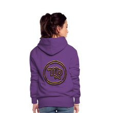Load image into Gallery viewer, Virgo 3D Gold Women’s Premium Hoodie - purple 