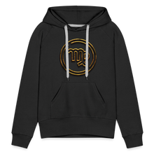 Load image into Gallery viewer, Virgo 3D Gold Women’s Premium Hoodie - black