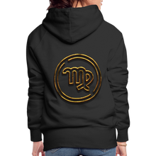 Load image into Gallery viewer, Virgo 3D Gold Women’s Premium Hoodie - black