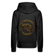 Load image into Gallery viewer, Virgo 3D Gold Women’s Premium Hoodie - black