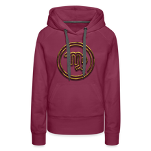 Load image into Gallery viewer, Virgo 3D Gold Women’s Premium Hoodie - burgundy