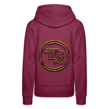 Load image into Gallery viewer, Virgo 3D Gold Women’s Premium Hoodie - burgundy