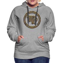 Load image into Gallery viewer, Virgo 3D Gold Women’s Premium Hoodie - heather grey