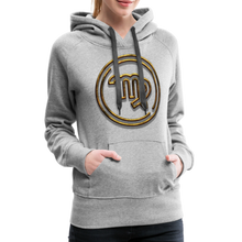 Load image into Gallery viewer, Virgo 3D Gold Women’s Premium Hoodie - heather grey