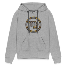 Load image into Gallery viewer, Virgo 3D Gold Women’s Premium Hoodie - heather grey