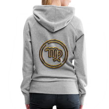 Load image into Gallery viewer, Virgo 3D Gold Women’s Premium Hoodie - heather grey
