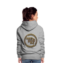 Load image into Gallery viewer, Virgo 3D Gold Women’s Premium Hoodie - heather grey