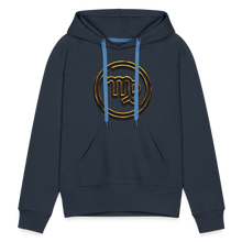 Load image into Gallery viewer, Virgo 3D Gold Women’s Premium Hoodie - navy