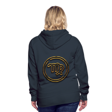 Load image into Gallery viewer, Virgo 3D Gold Women’s Premium Hoodie - navy