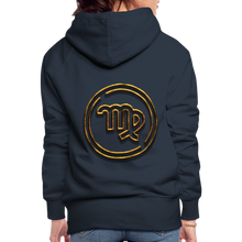 Load image into Gallery viewer, Virgo 3D Gold Women’s Premium Hoodie - navy