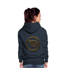 Load image into Gallery viewer, Virgo 3D Gold Women’s Premium Hoodie - navy