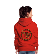 Load image into Gallery viewer, Virgo 3D Gold Women’s Premium Hoodie - red