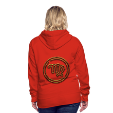 Load image into Gallery viewer, Virgo 3D Gold Women’s Premium Hoodie - red