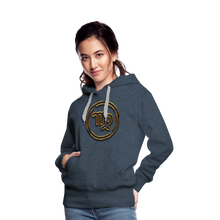 Load image into Gallery viewer, Virgo 3D Gold Women’s Premium Hoodie - heather denim