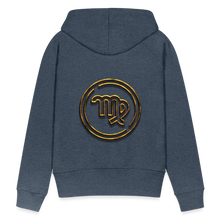 Load image into Gallery viewer, Virgo 3D Gold Women’s Premium Hoodie - heather denim