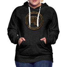 Load image into Gallery viewer, Virgo 3D Gold Women’s Premium Hoodie - charcoal grey
