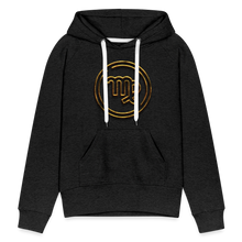 Load image into Gallery viewer, Virgo 3D Gold Women’s Premium Hoodie - charcoal grey